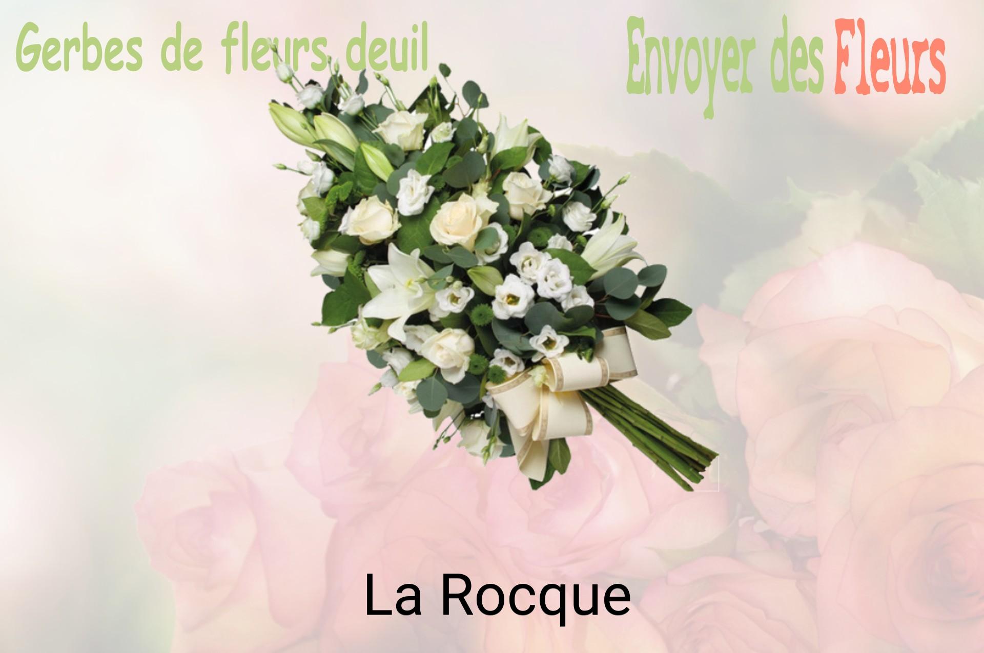 Gerbe de fleurs de deuil livrée à La Rocque